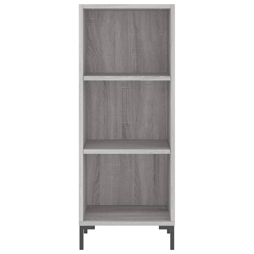 vidaXL Aparador alto madera contrachapada gris Sonoma 34,5x34x180 cm