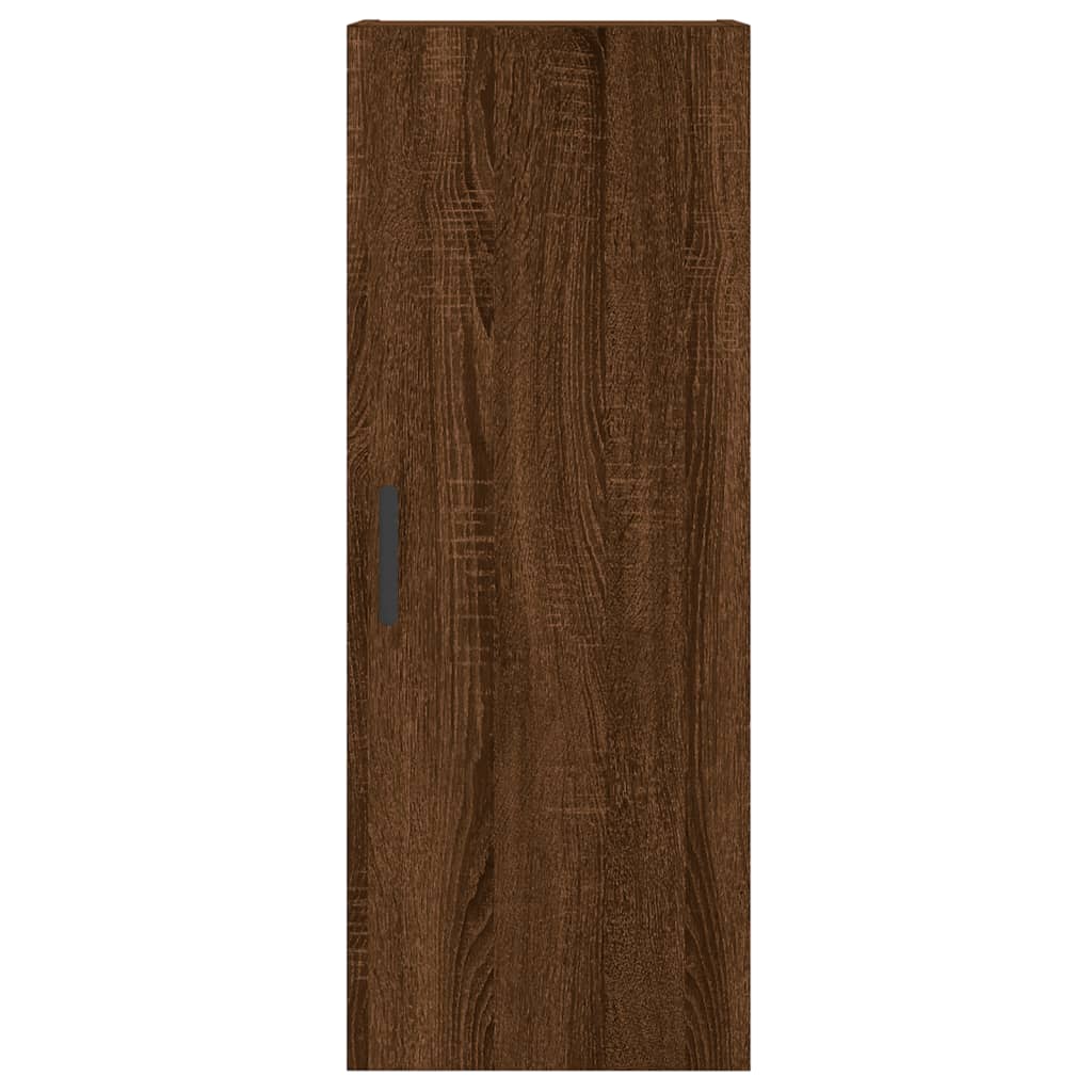 vidaXL Aparador alto madera contrachapada roble marrón 34,5x34x180 cm