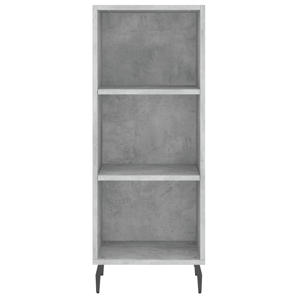 vidaXL Aparador de madera contrachapada gris hormigón 34,5x34x180 cm