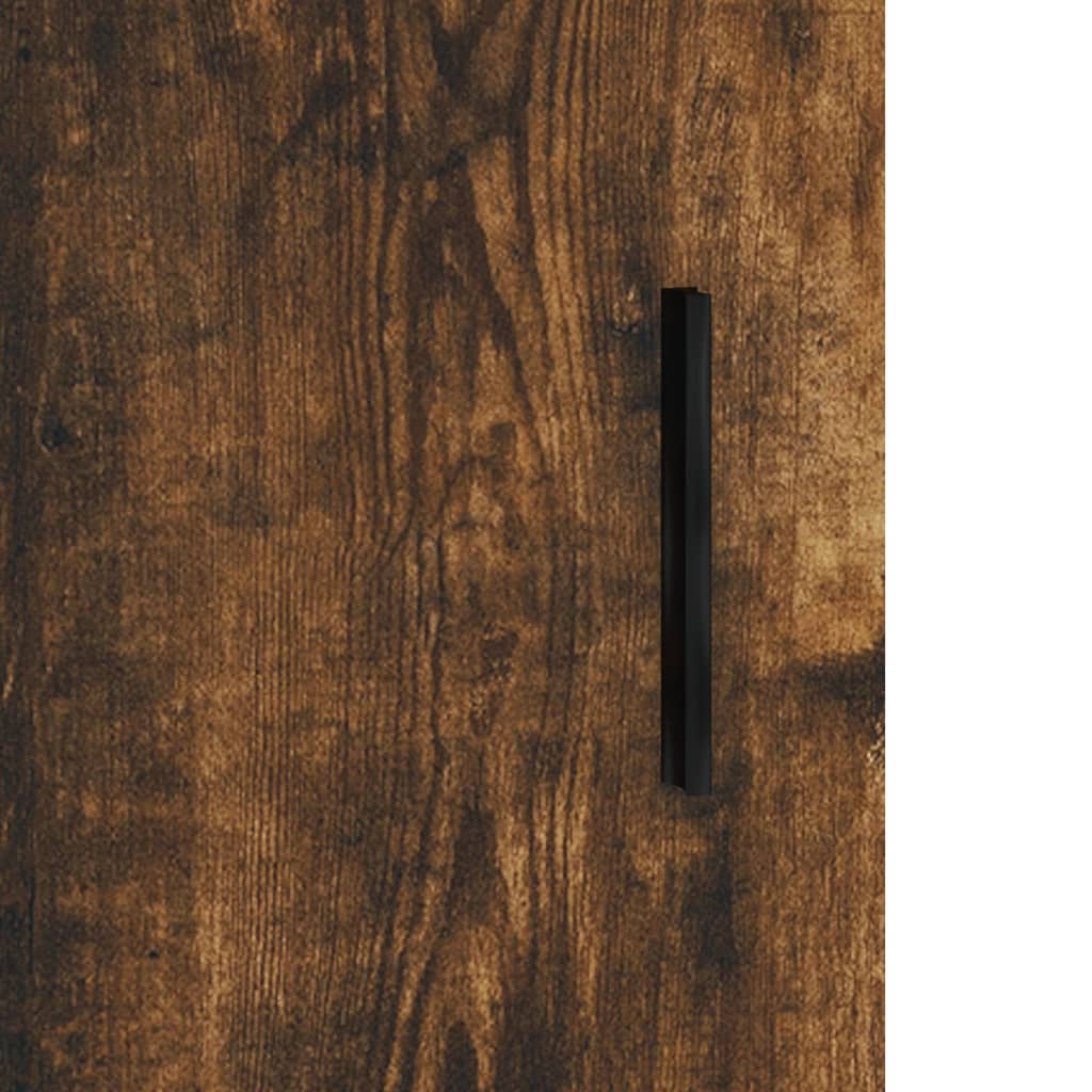 vidaXL Aparador de madera contrachapada roble ahumado 34,5x34x180 cm