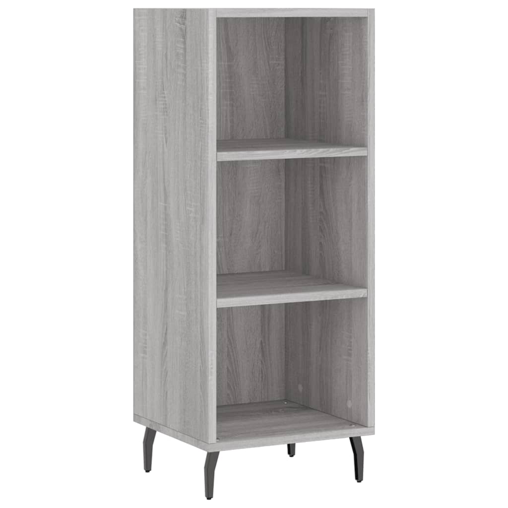 vidaXL Aparador alto madera contrachapada gris Sonoma 34,5x34x180 cm