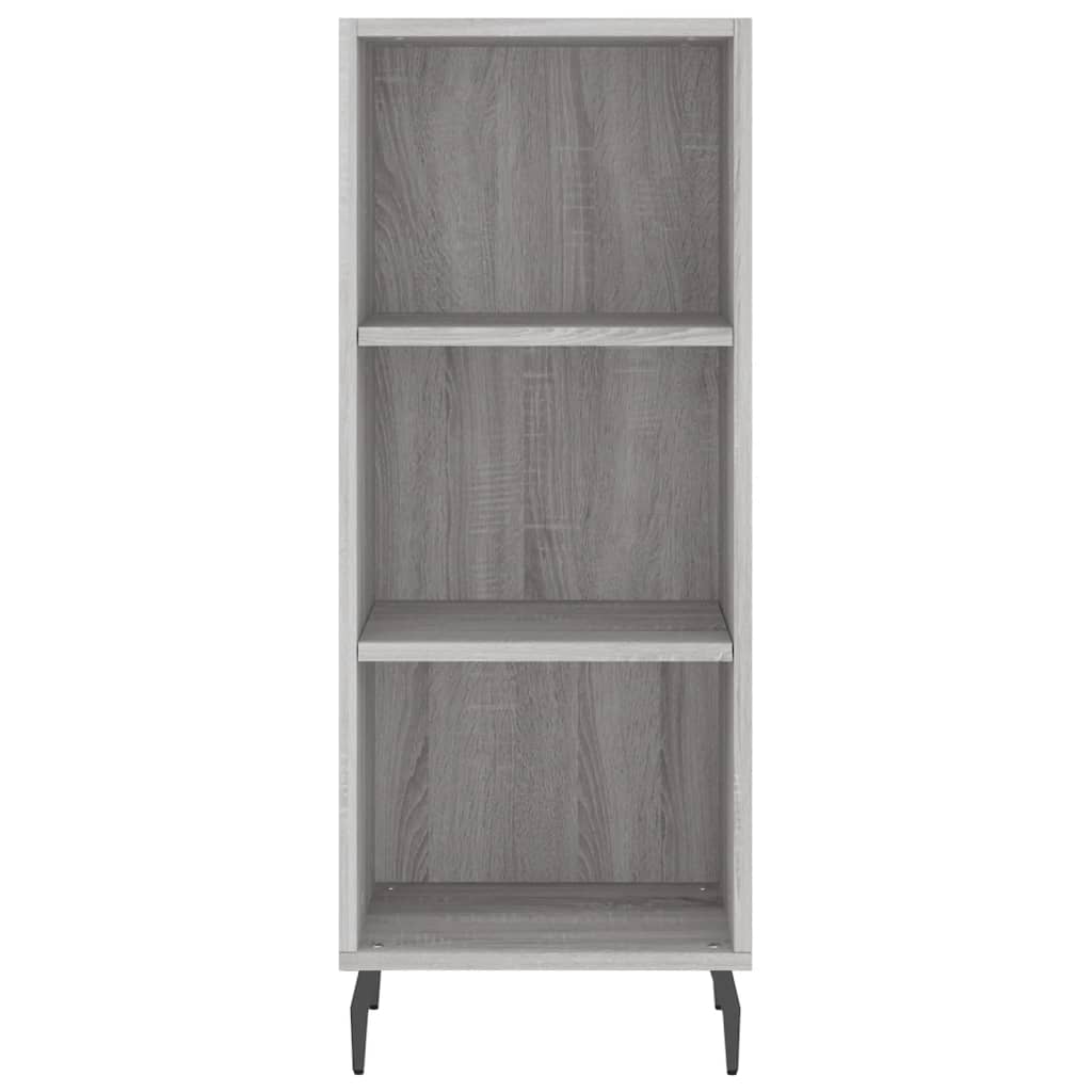 vidaXL Aparador alto madera contrachapada gris Sonoma 34,5x34x180 cm