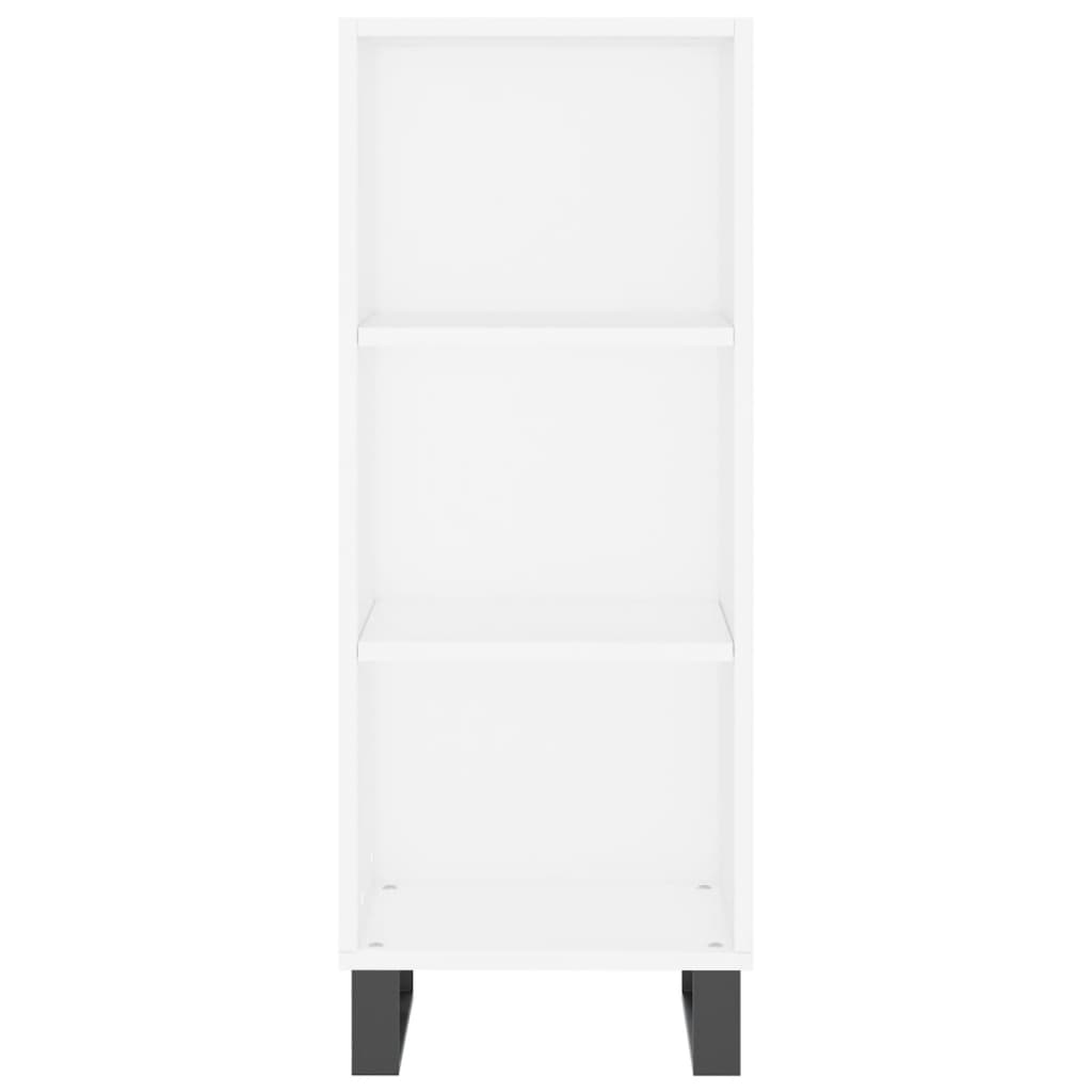 vidaXL Aparador alto madera contrachapada blanco 34,5x34x180 cm