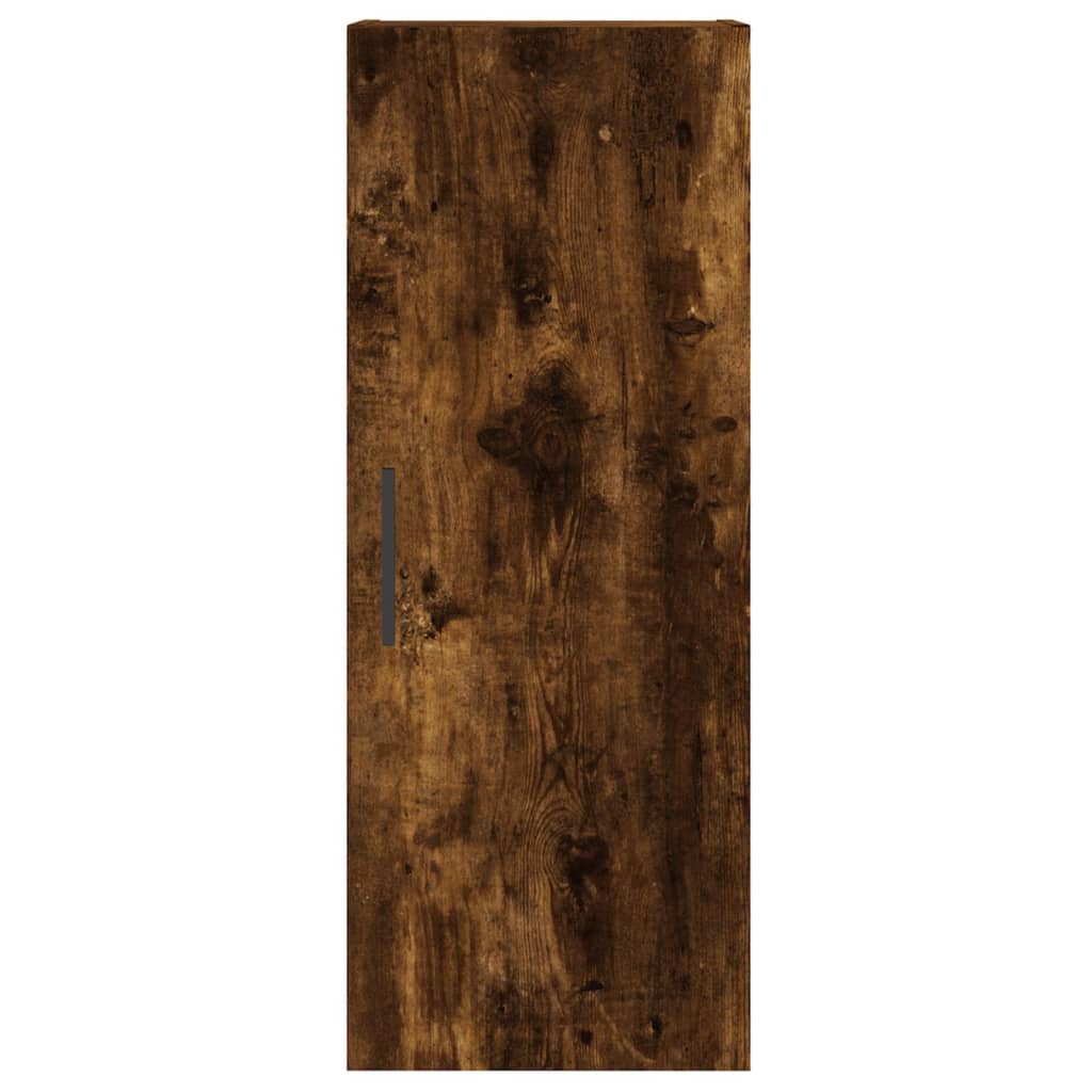 vidaXL Aparador de madera contrachapada roble ahumado 34,5x34x180 cm