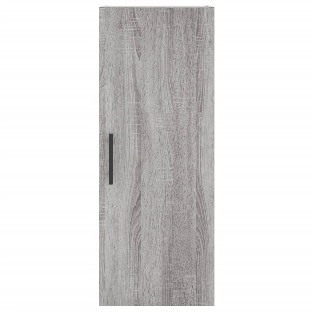 vidaXL Aparador alto madera contrachapada gris Sonoma 34,5x34x180 cm