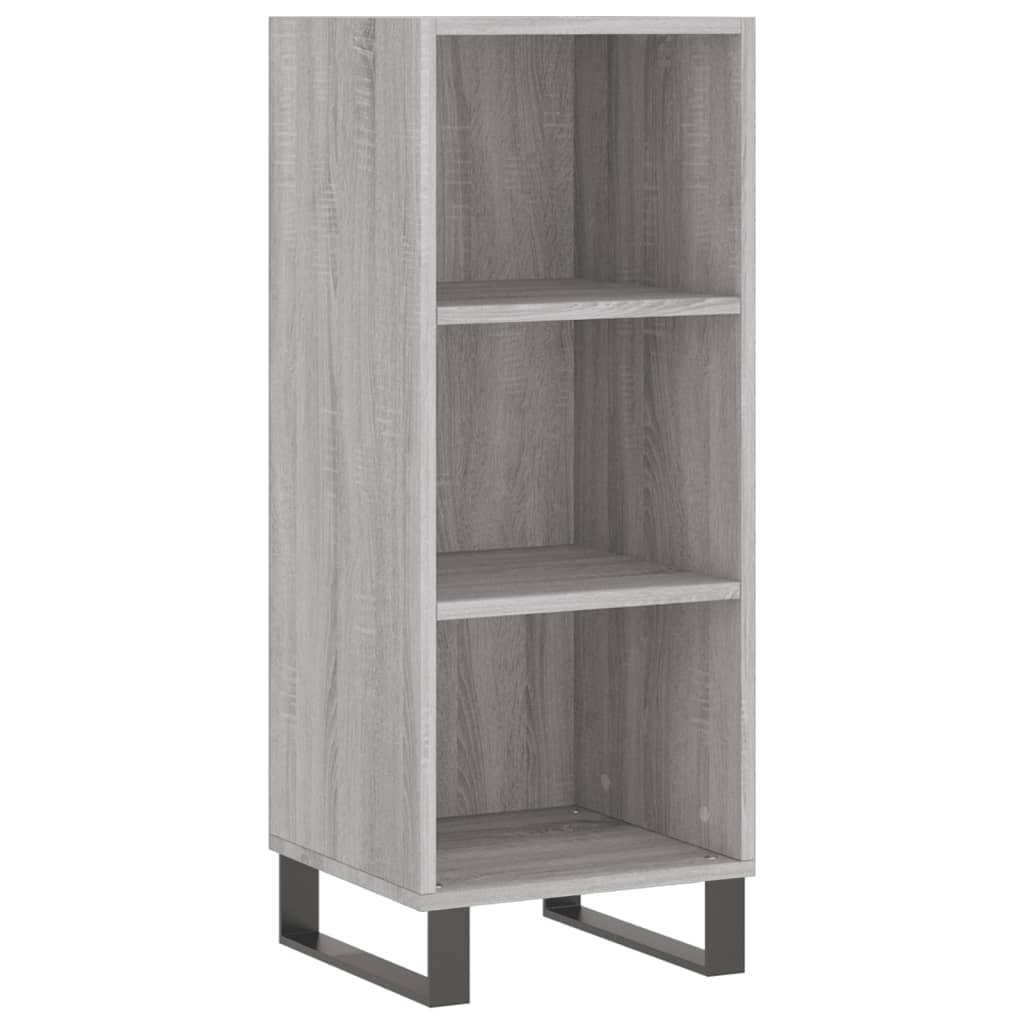 vidaXL Aparador alto madera contrachapada gris Sonoma 34,5x34x180 cm