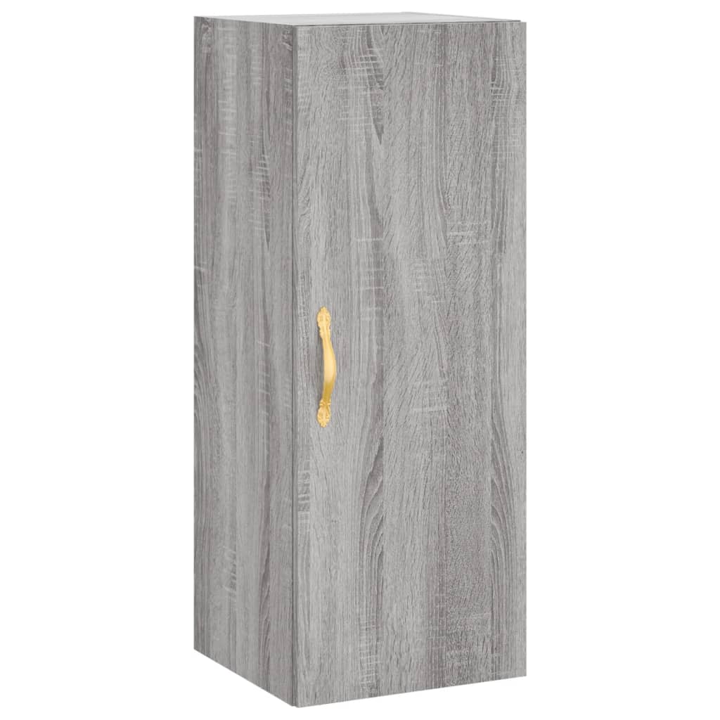 vidaXL Aparador alto madera contrachapada gris Sonoma 34,5x34x180 cm