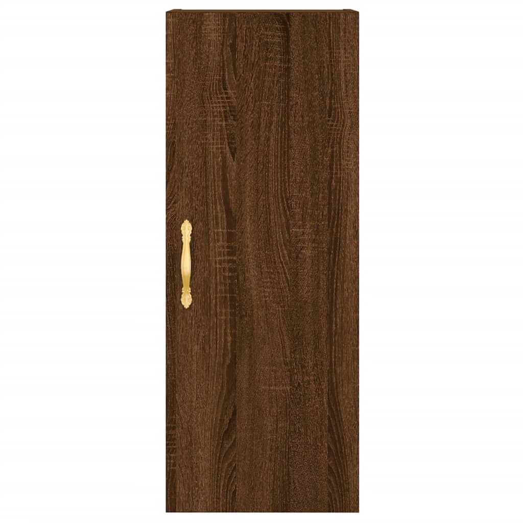 vidaXL Aparador alto madera contrachapada roble marrón 34,5x34x180 cm