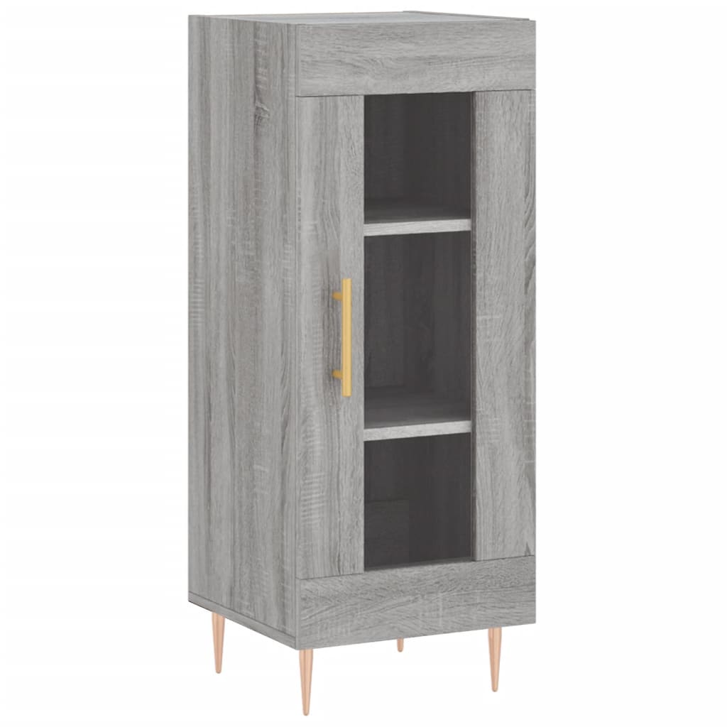 vidaXL Aparador alto madera contrachapada gris Sonoma 34,5x34x180 cm