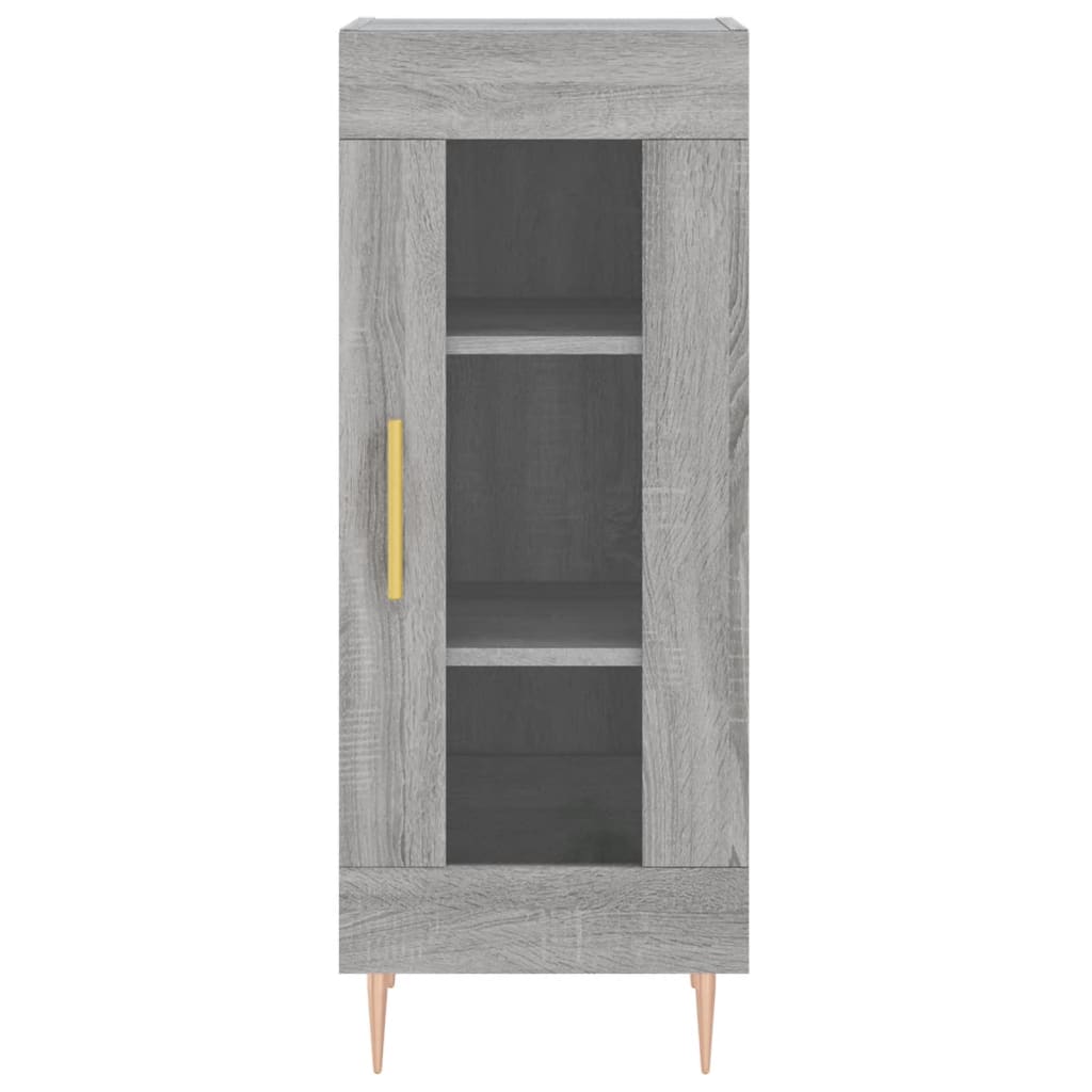 vidaXL Aparador alto madera contrachapada gris Sonoma 34,5x34x180 cm