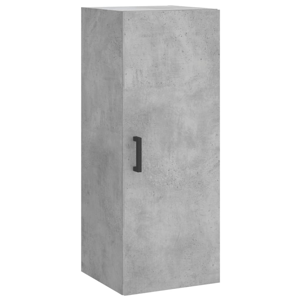 vidaXL Aparador de madera contrachapada gris hormigón 34,5x34x180 cm