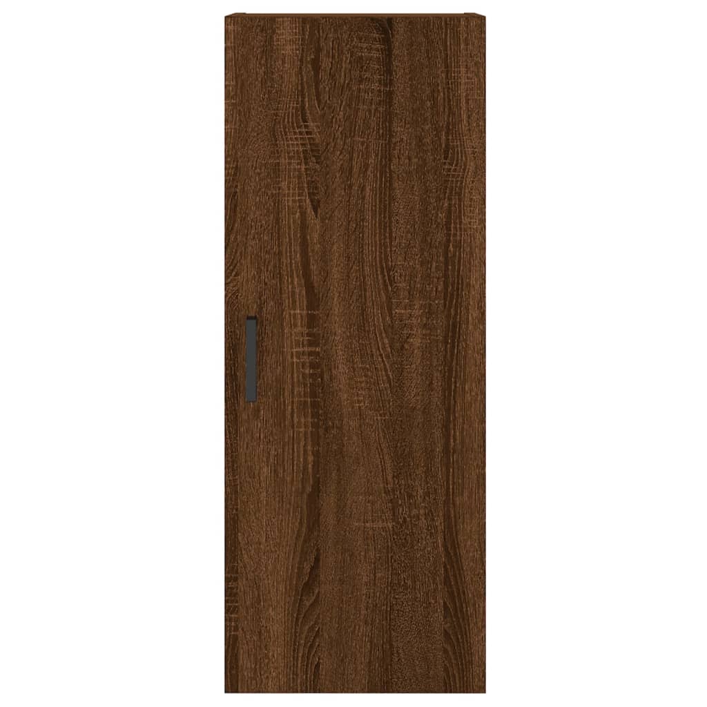 vidaXL Aparador alto madera contrachapada roble marrón 34,5x34x180 cm