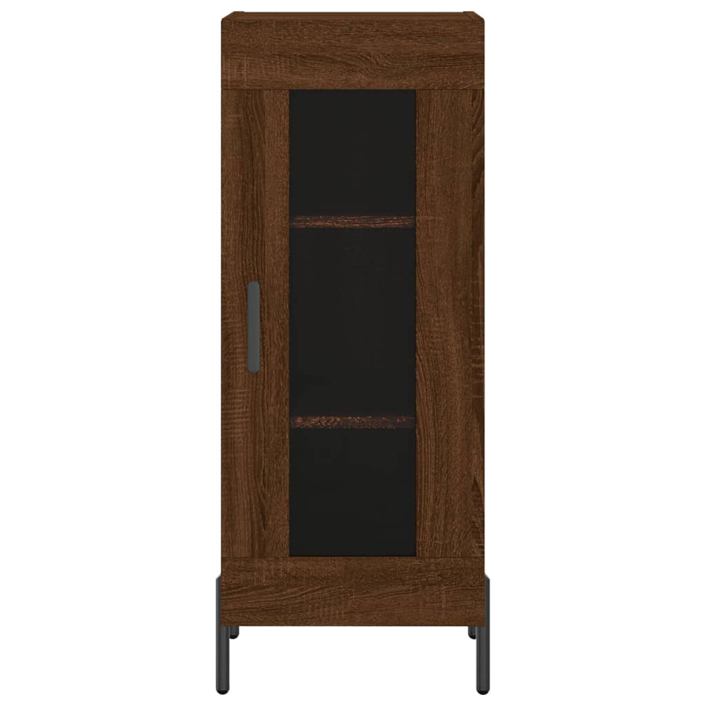 vidaXL Aparador alto madera contrachapada roble marrón 34,5x34x180 cm