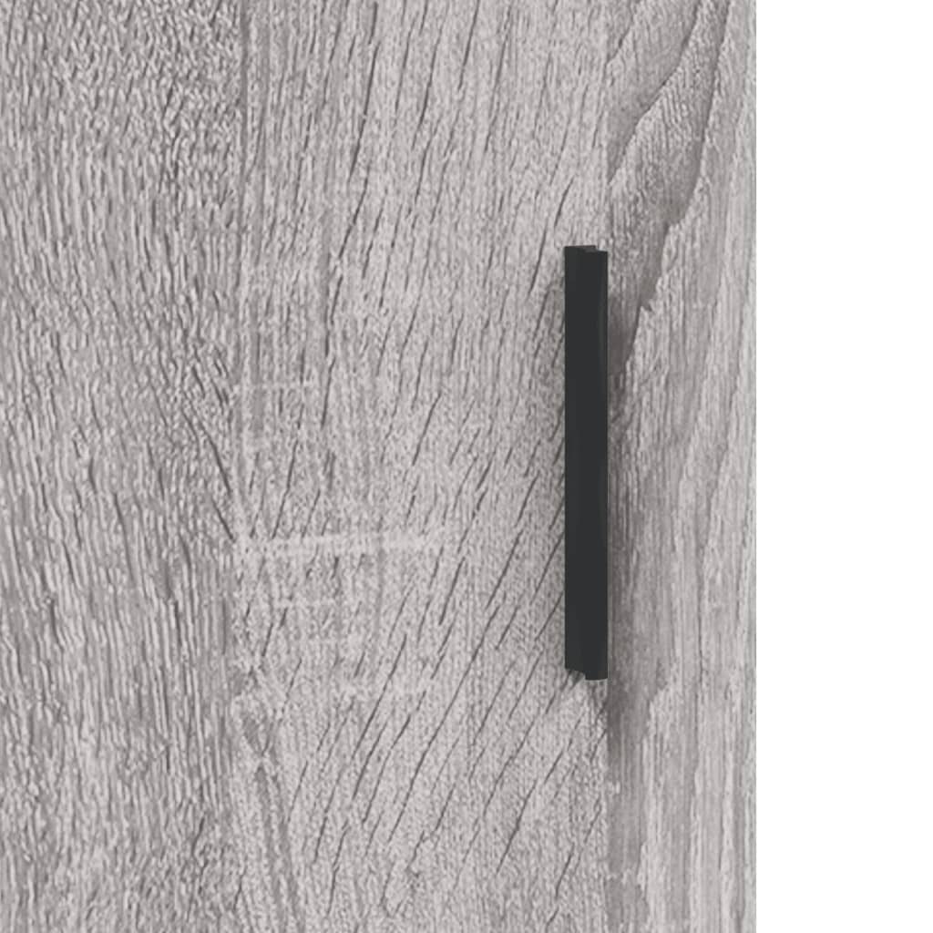 vidaXL Aparador alto madera contrachapada gris Sonoma 34,5x34x180 cm