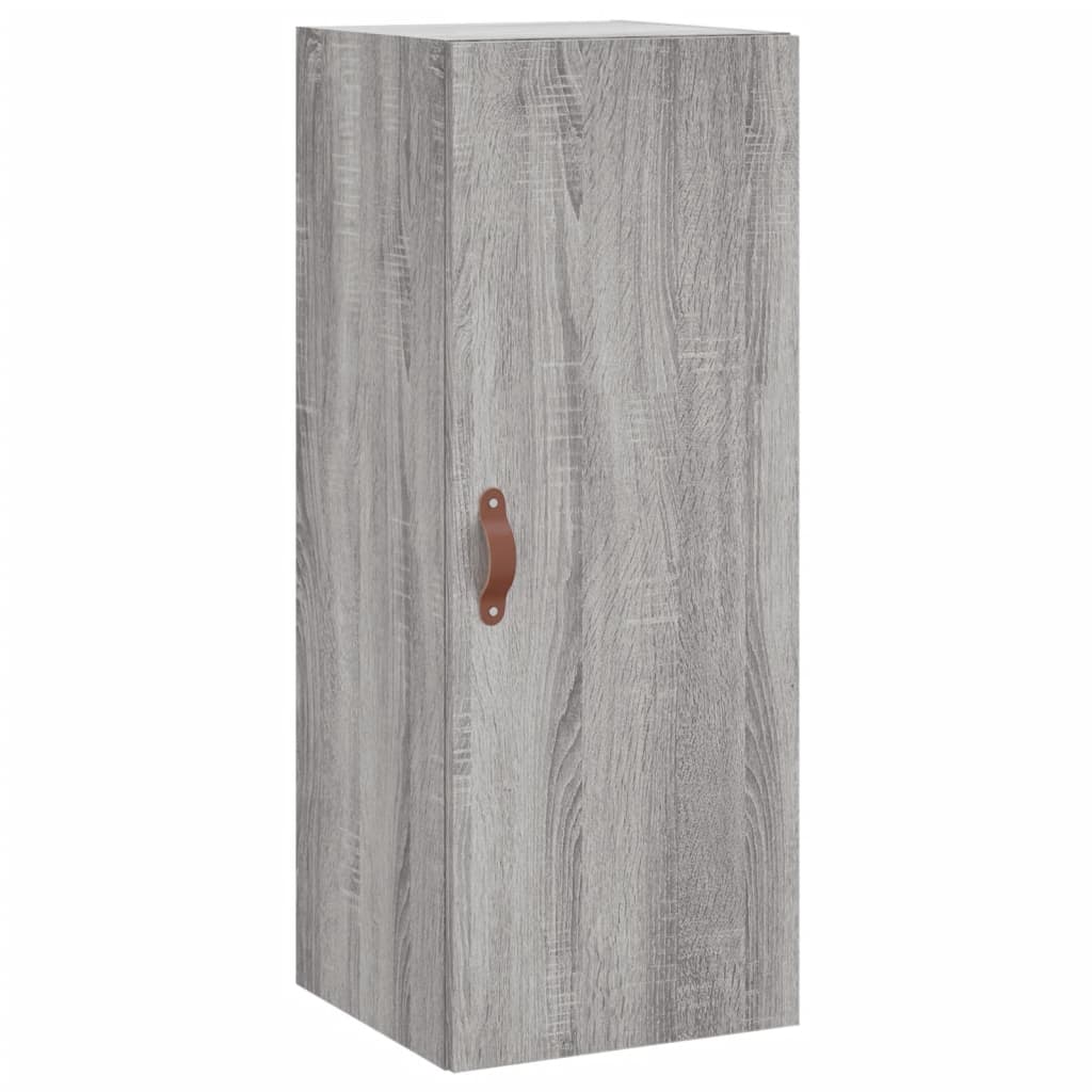 vidaXL Aparador alto madera contrachapada gris Sonoma 34,5x34x180 cm