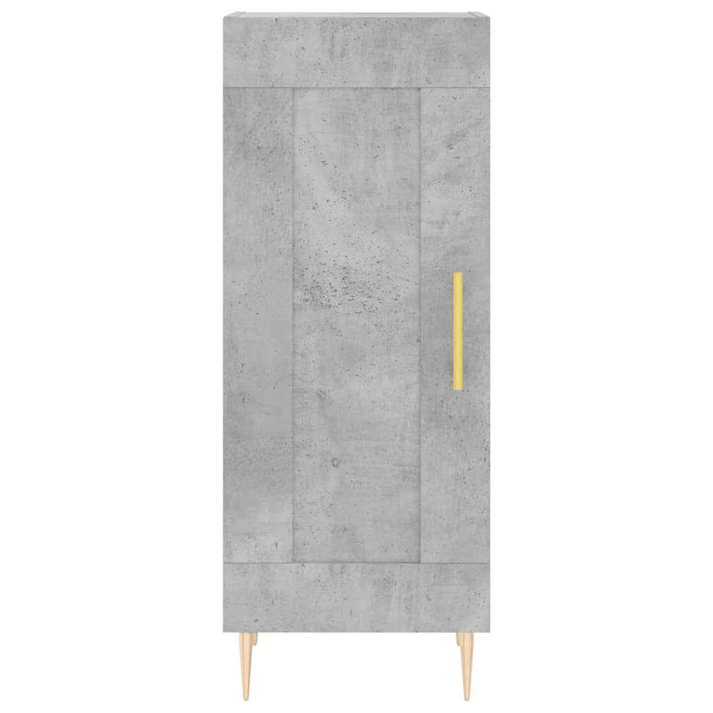 vidaXL Aparador de madera contrachapada gris hormigón 34,5x34x180 cm