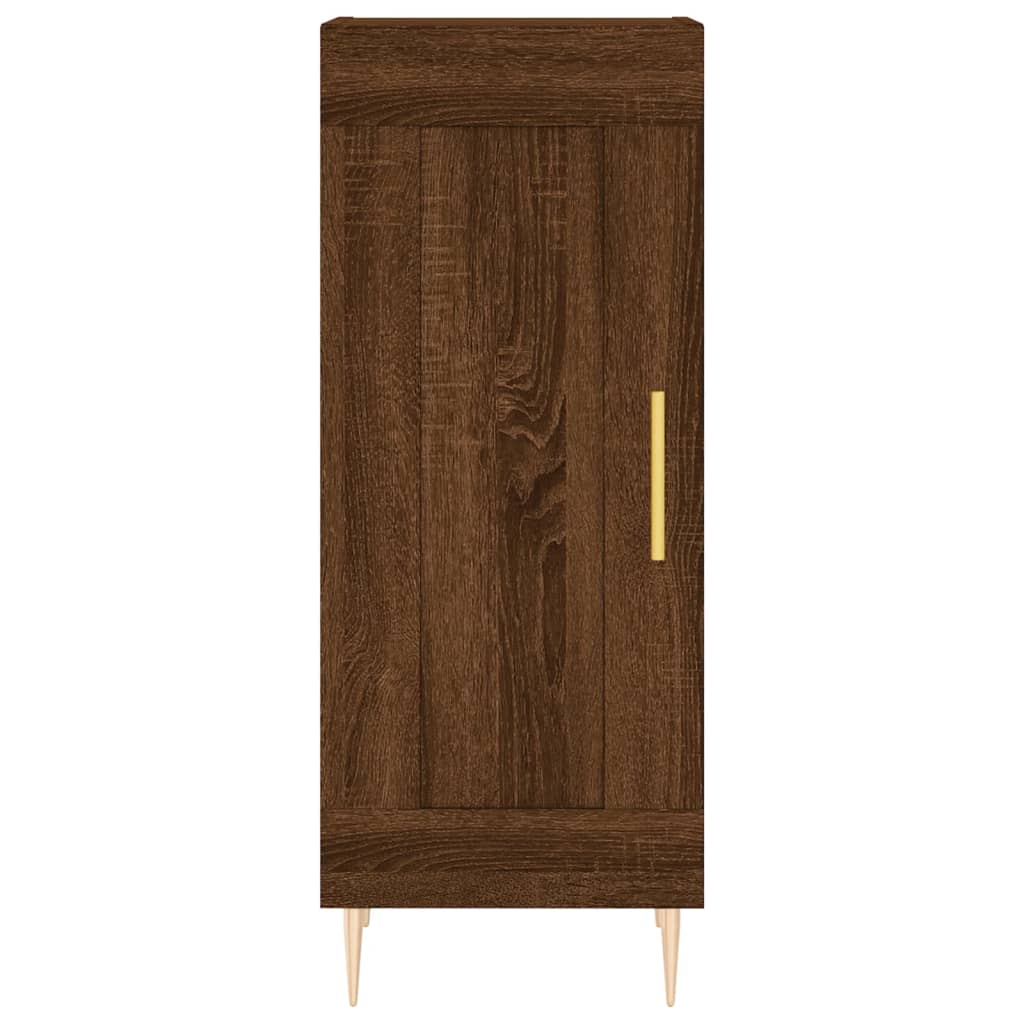 vidaXL Aparador alto madera contrachapada roble marrón 34,5x34x180 cm