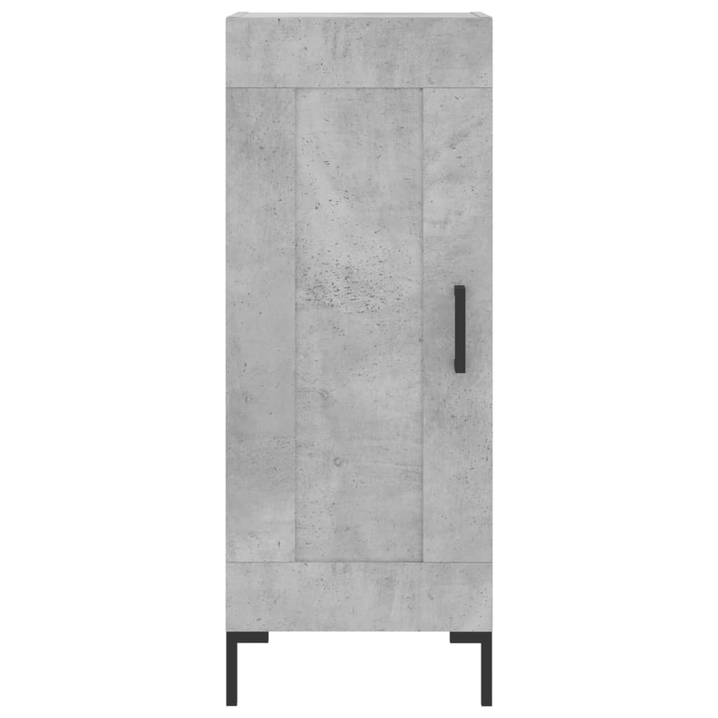 vidaXL Aparador de madera contrachapada gris hormigón 34,5x34x180 cm