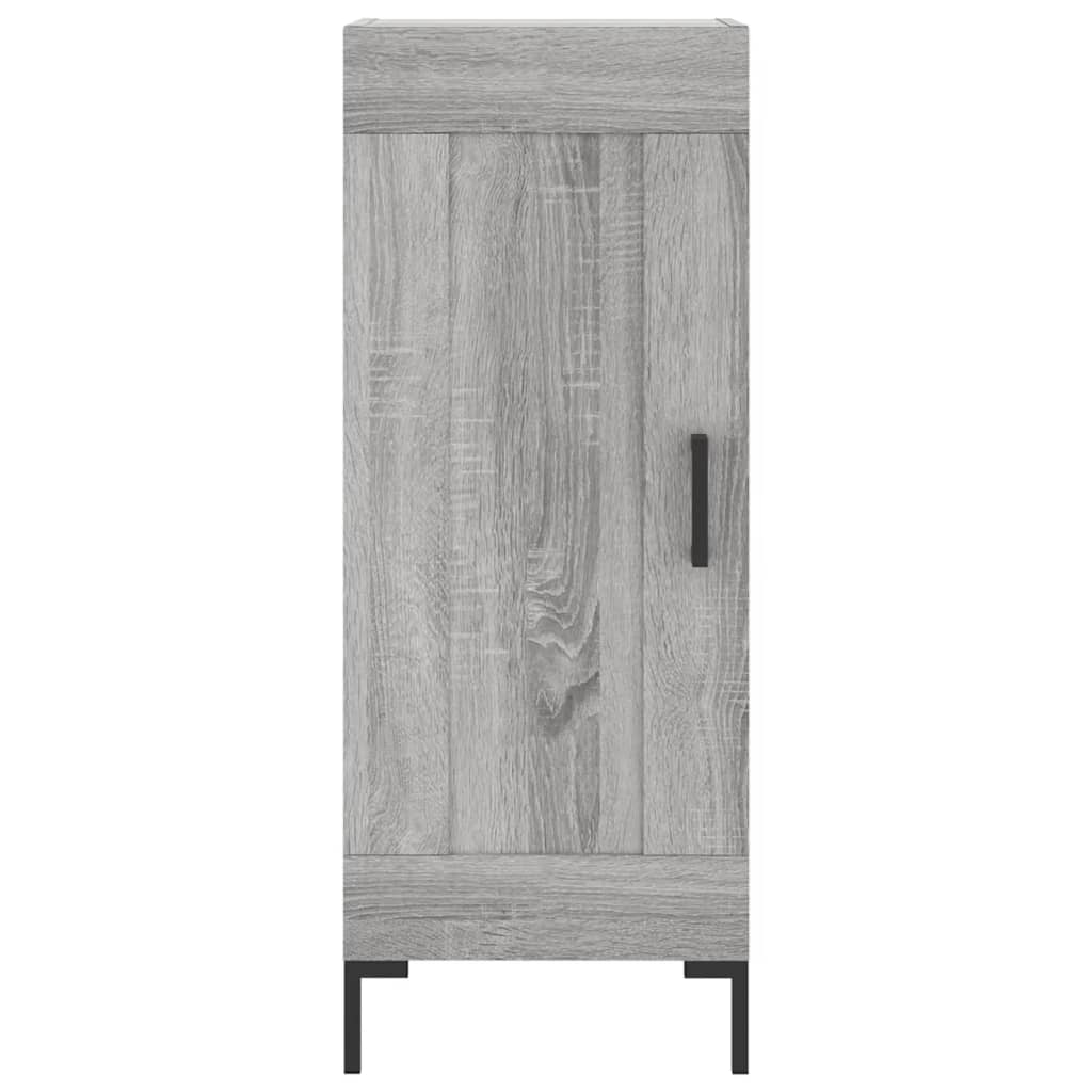 vidaXL Aparador alto madera contrachapada gris Sonoma 34,5x34x180 cm