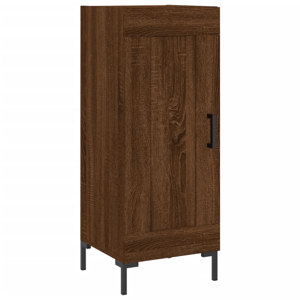 vidaXL Aparador alto madera contrachapada roble marrón 34,5x34x180 cm