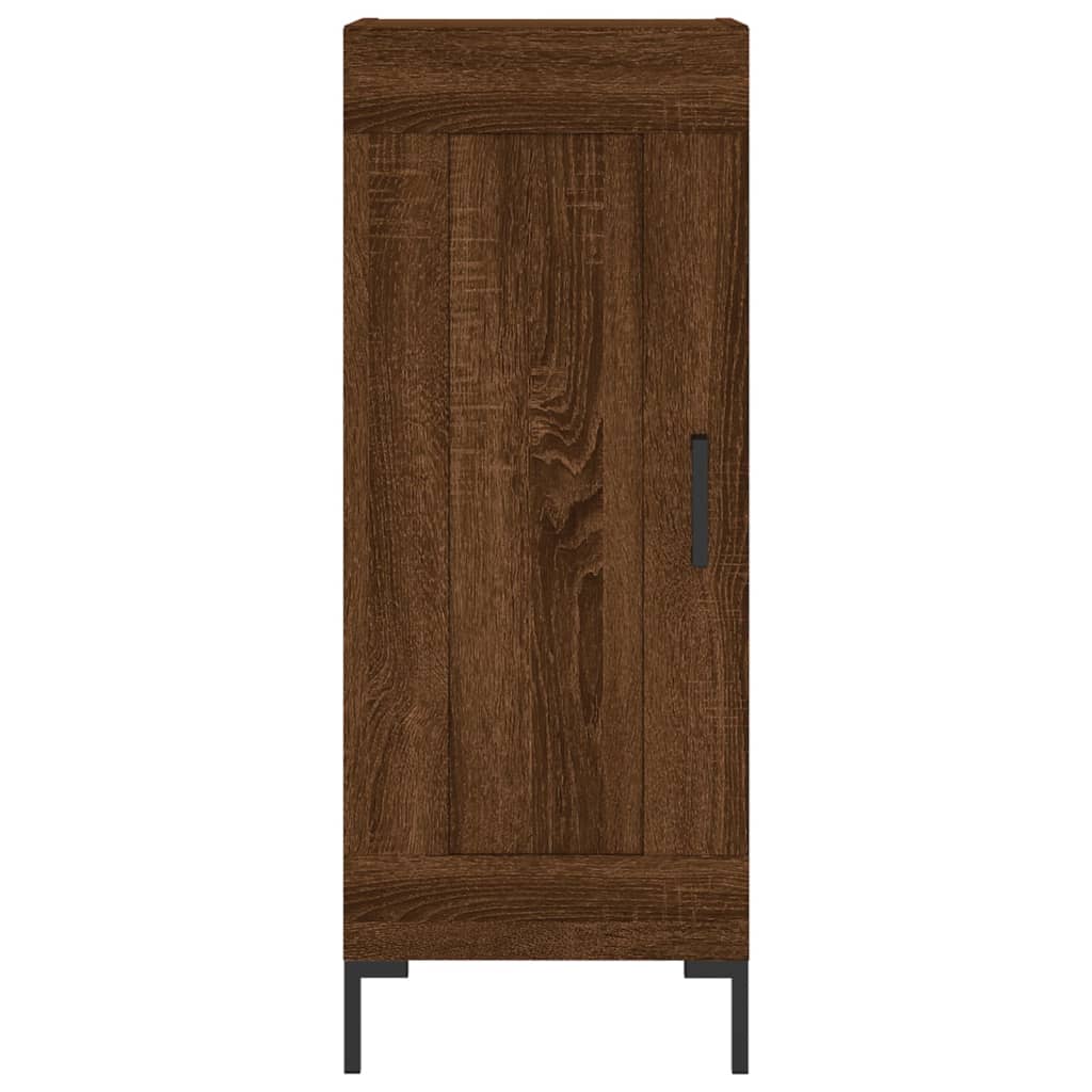 vidaXL Aparador alto madera contrachapada roble marrón 34,5x34x180 cm