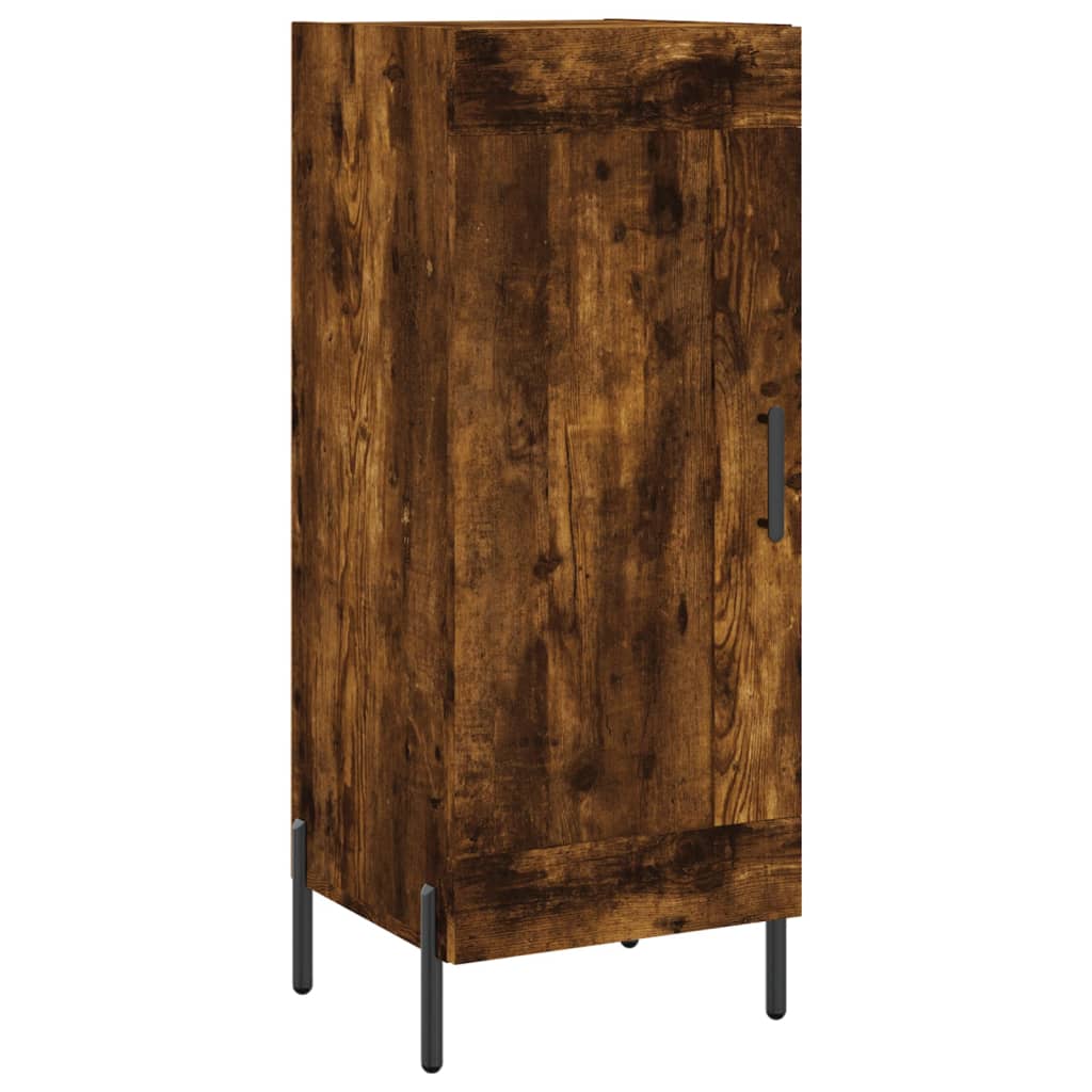 vidaXL Aparador de madera contrachapada roble ahumado 34,5x34x180 cm