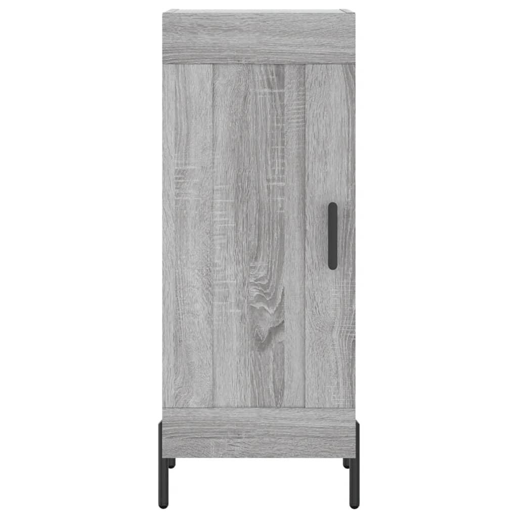 vidaXL Aparador alto madera contrachapada gris Sonoma 34,5x34x180 cm