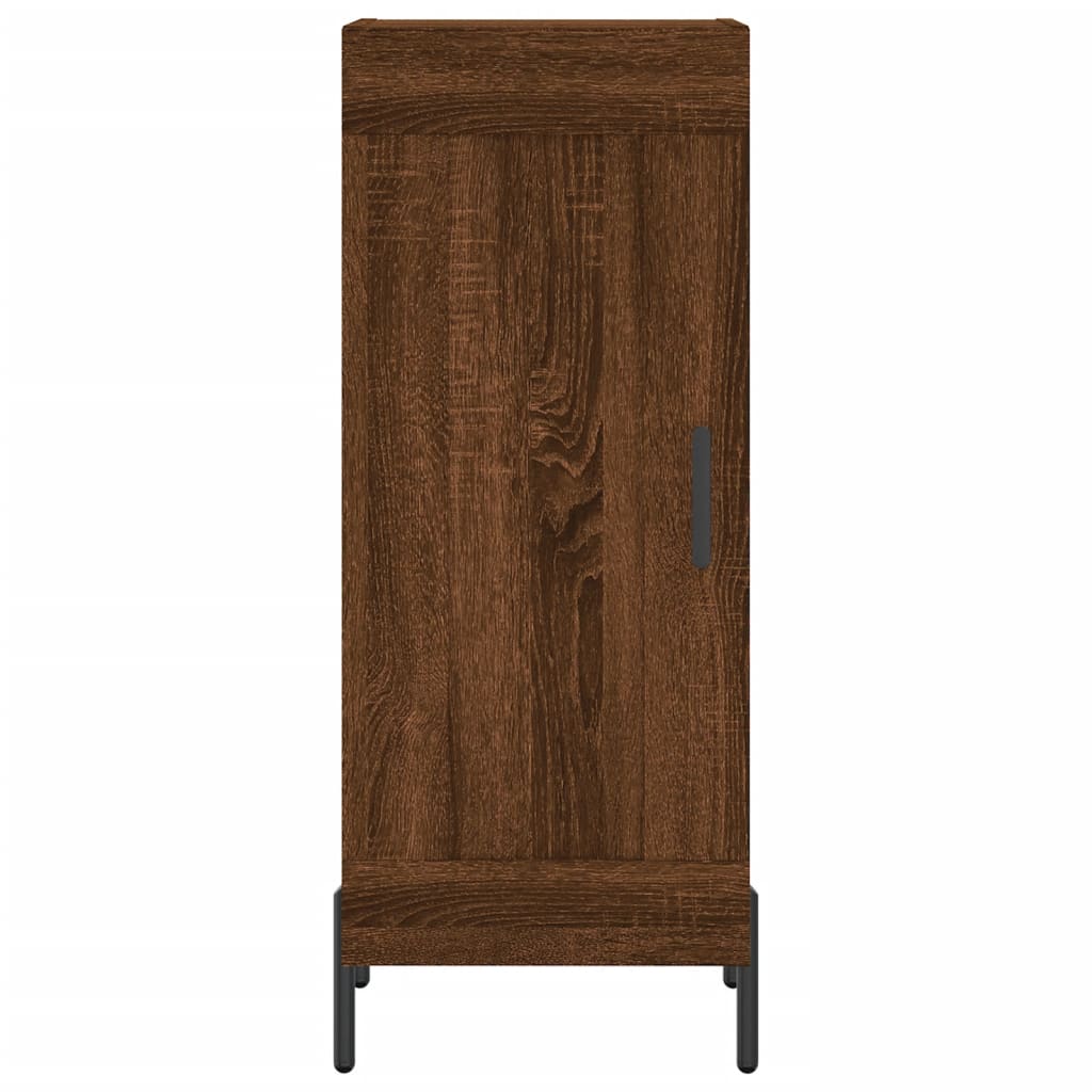 vidaXL Aparador alto madera contrachapada roble marrón 34,5x34x180 cm