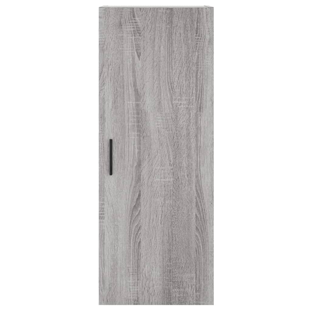 vidaXL Aparador alto madera contrachapada gris Sonoma 34,5x34x180 cm