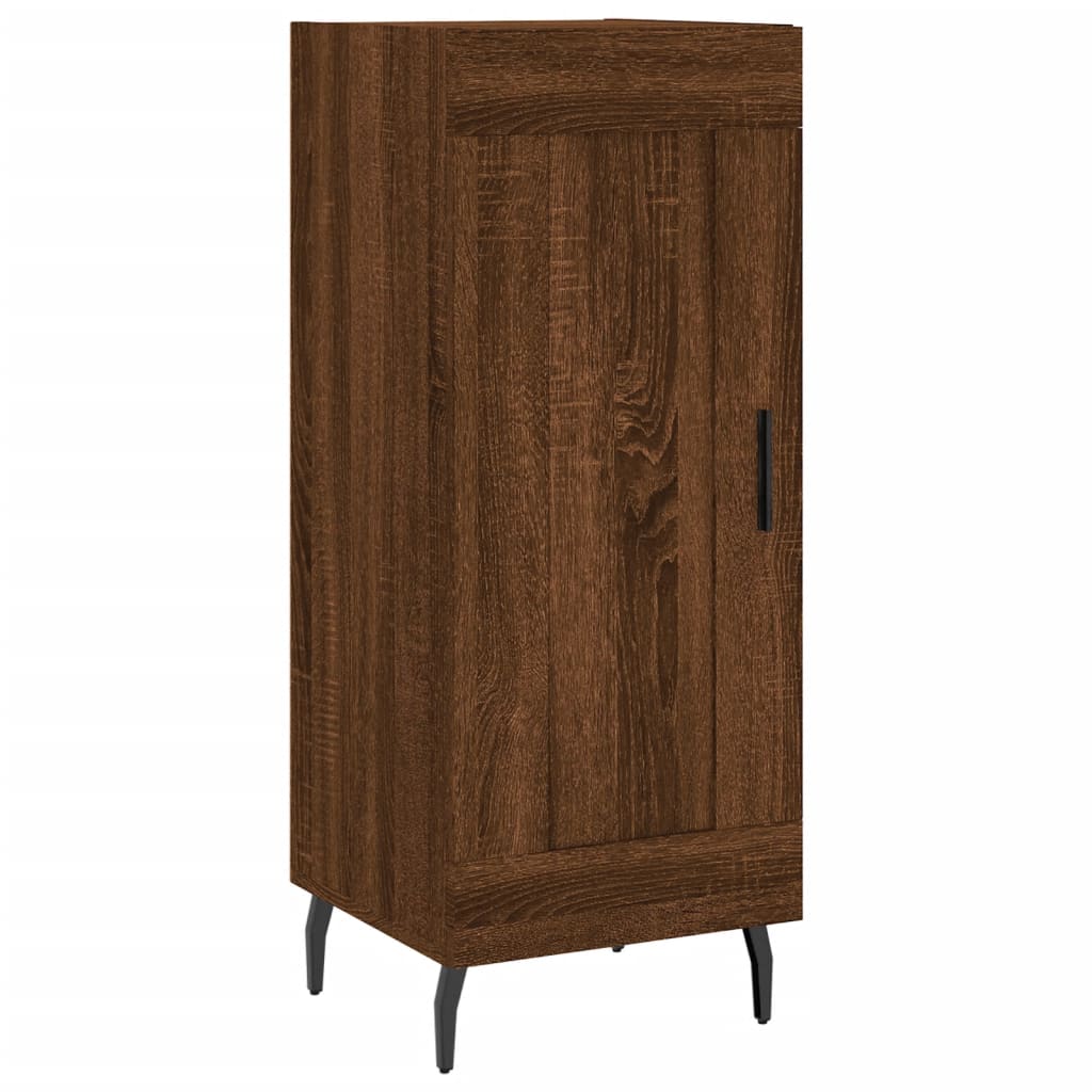 vidaXL Aparador alto madera contrachapada roble marrón 34,5x34x180 cm