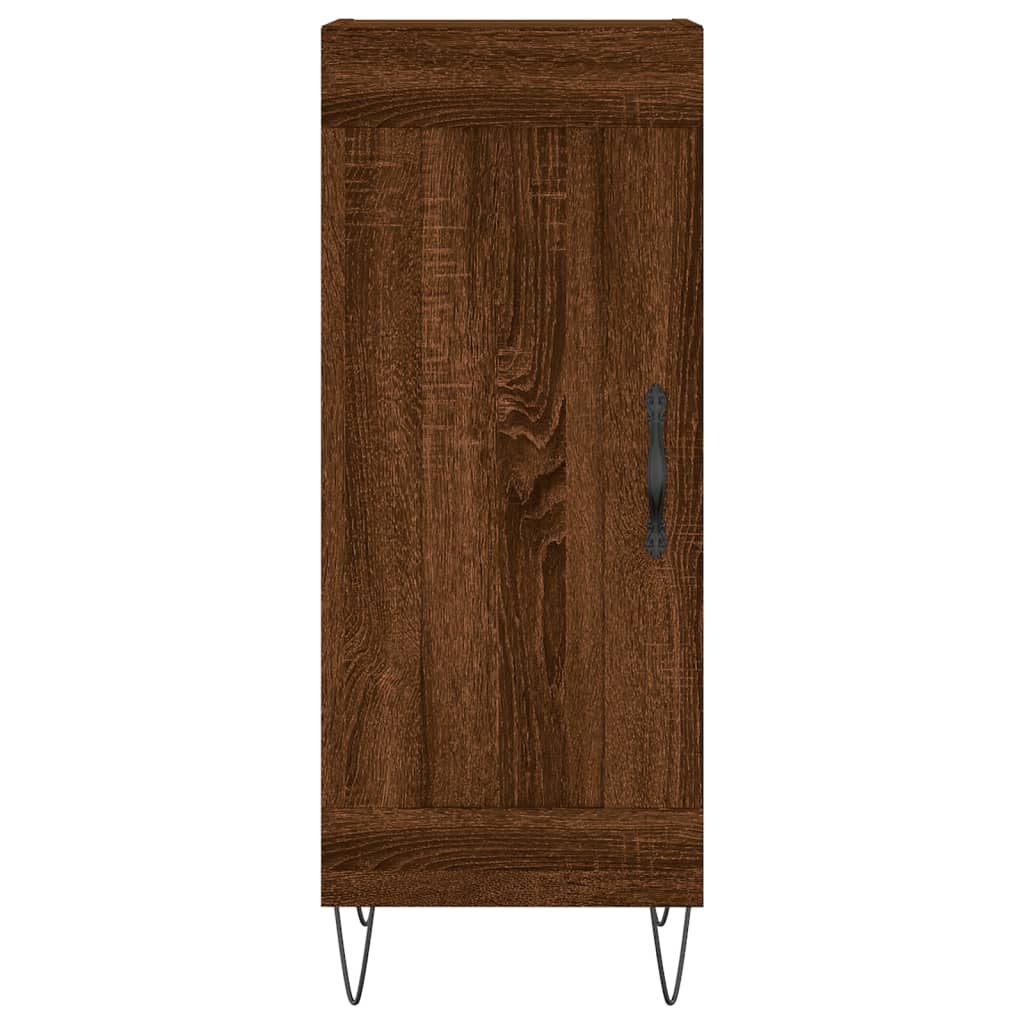 vidaXL Aparador alto madera contrachapada roble marrón 34,5x34x180 cm