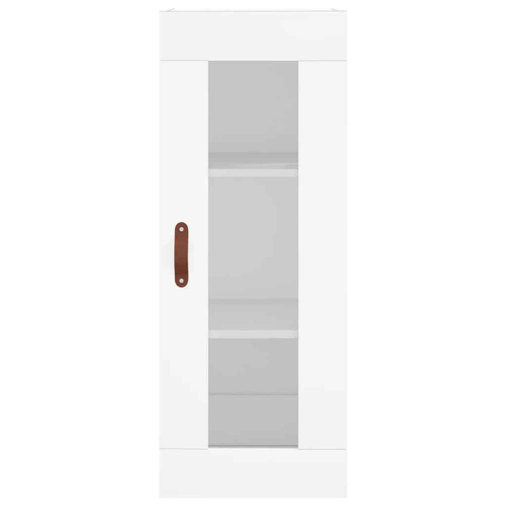 vidaXL Aparador alto madera contrachapada blanco 34,5x34x180 cm