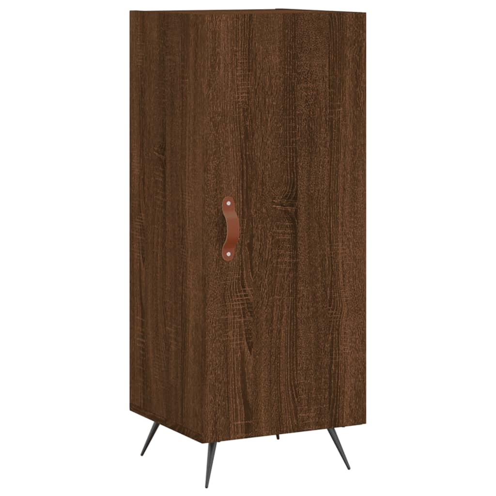 vidaXL Aparador alto madera contrachapada roble marrón 34,5x34x180 cm