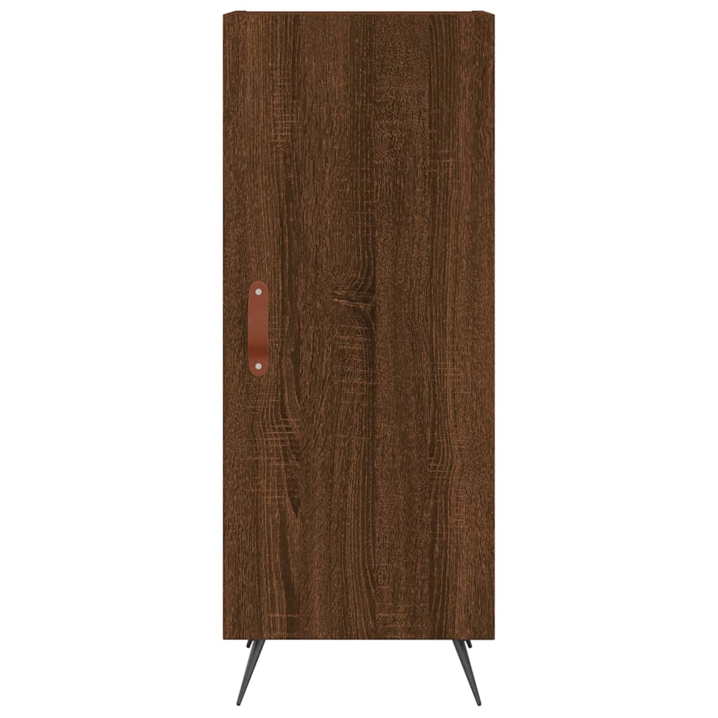 vidaXL Aparador alto madera contrachapada roble marrón 34,5x34x180 cm