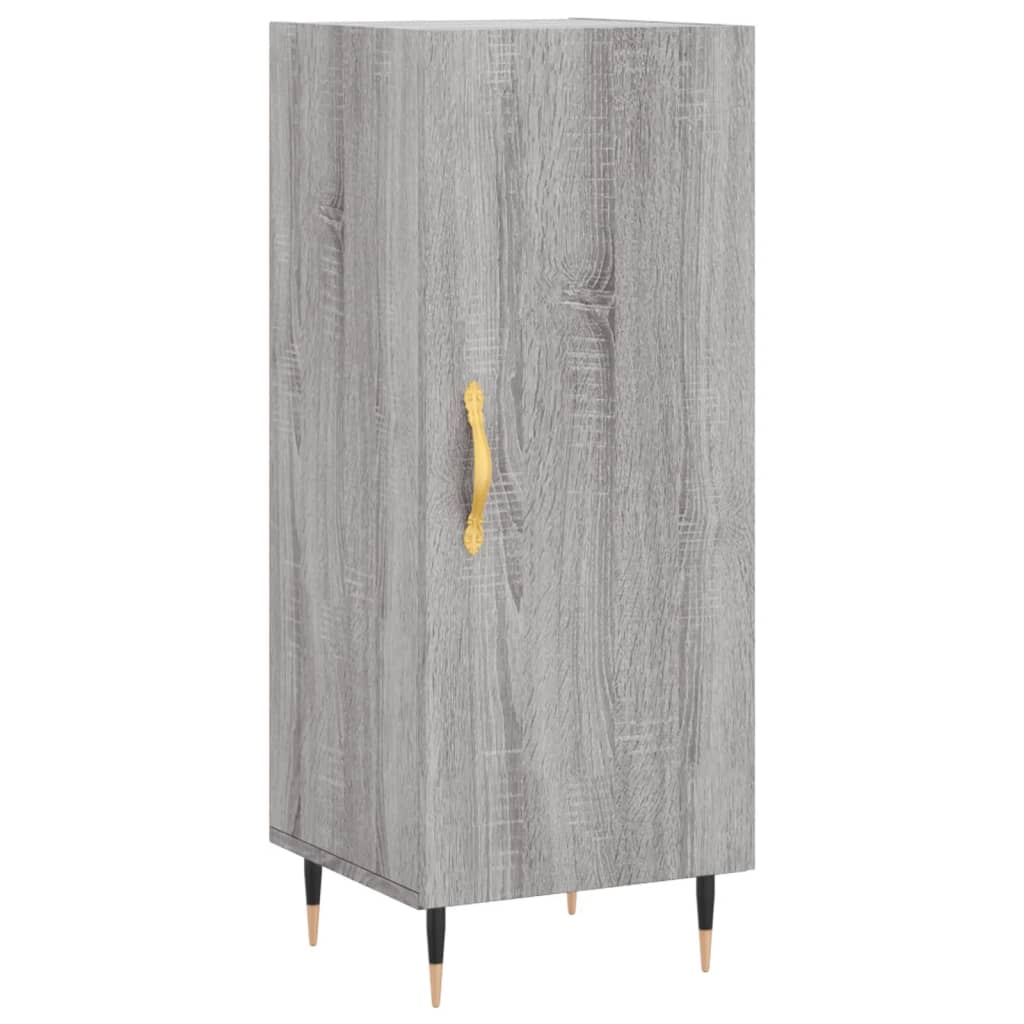 vidaXL Aparador alto madera contrachapada gris Sonoma 34,5x34x180 cm