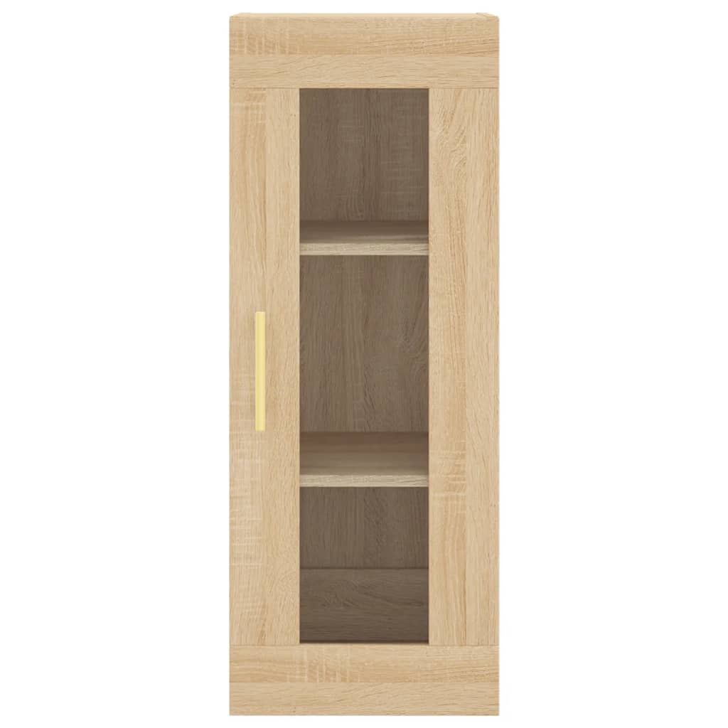 vidaXL Aparador de madera contrachapada roble Sonoma 34,5x34x180 cm