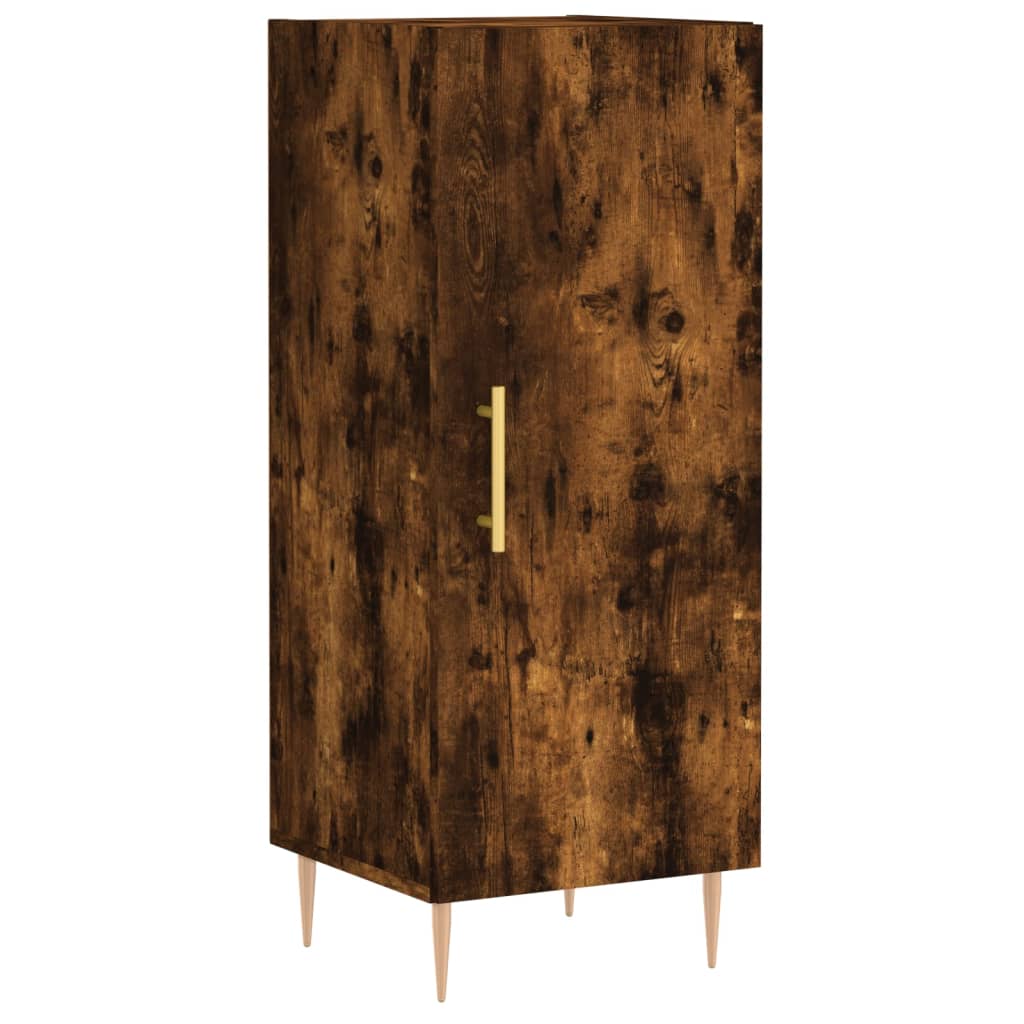 vidaXL Aparador de madera contrachapada roble ahumado 34,5x34x180 cm