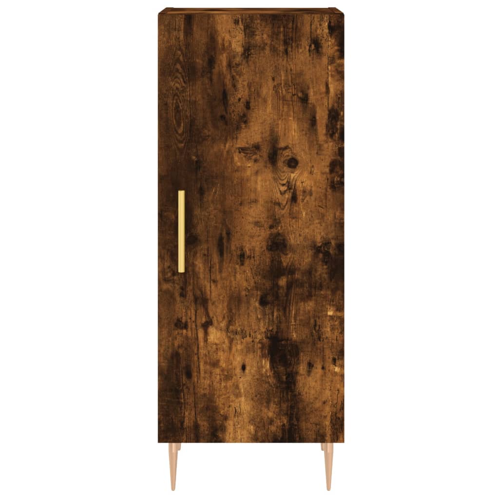 vidaXL Aparador de madera contrachapada roble ahumado 34,5x34x180 cm