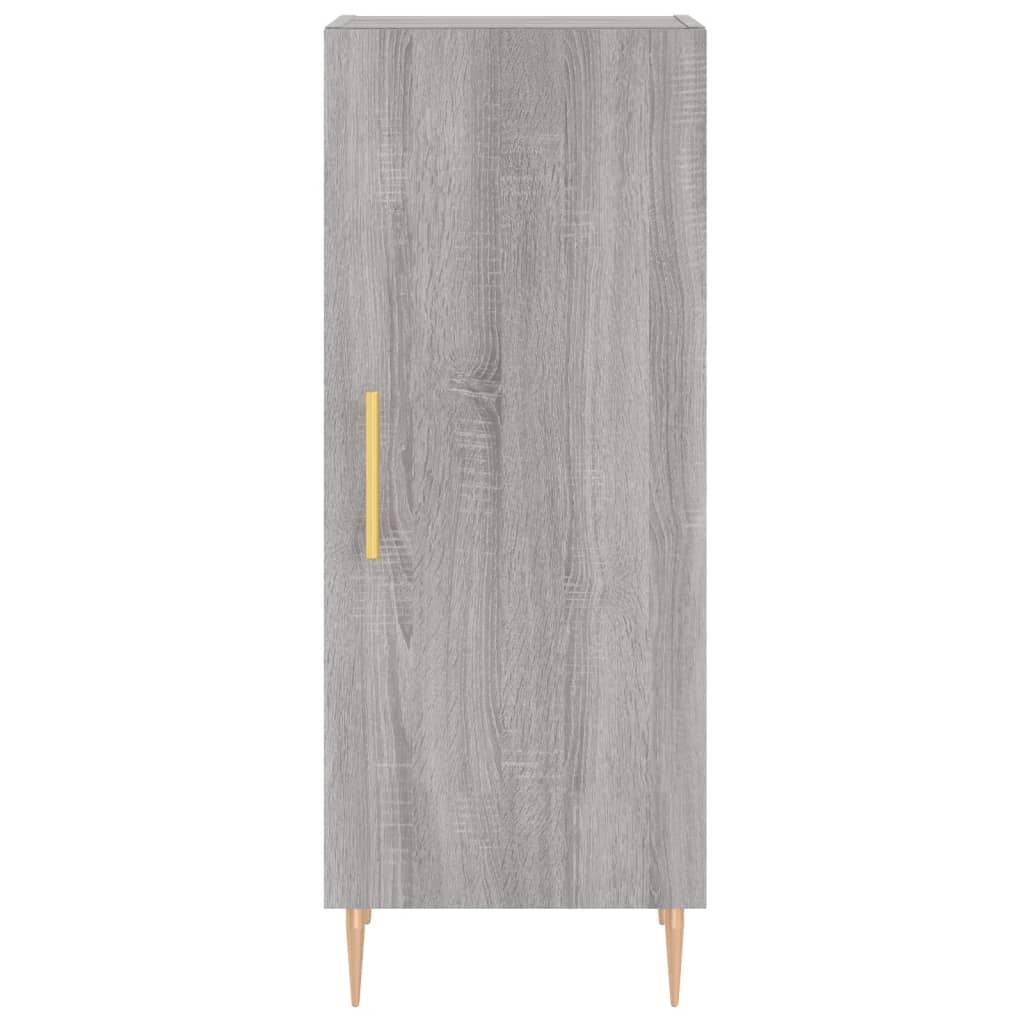 vidaXL Aparador alto madera contrachapada gris Sonoma 34,5x34x180 cm