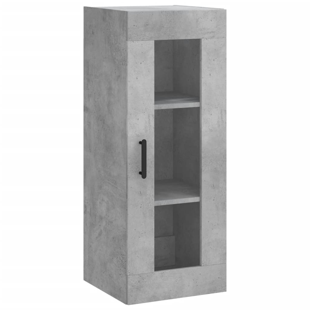 vidaXL Aparador de madera contrachapada gris hormigón 34,5x34x180 cm