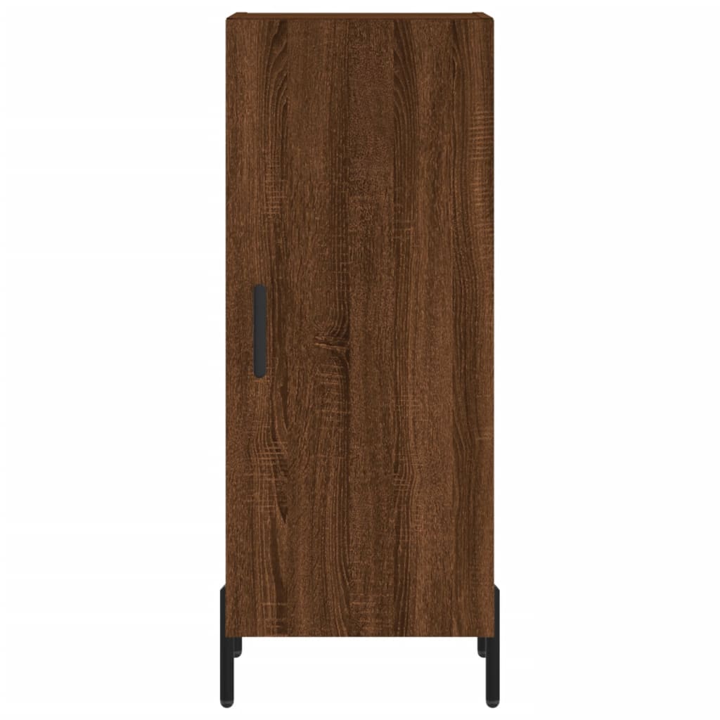 vidaXL Aparador alto madera contrachapada roble marrón 34,5x34x180 cm