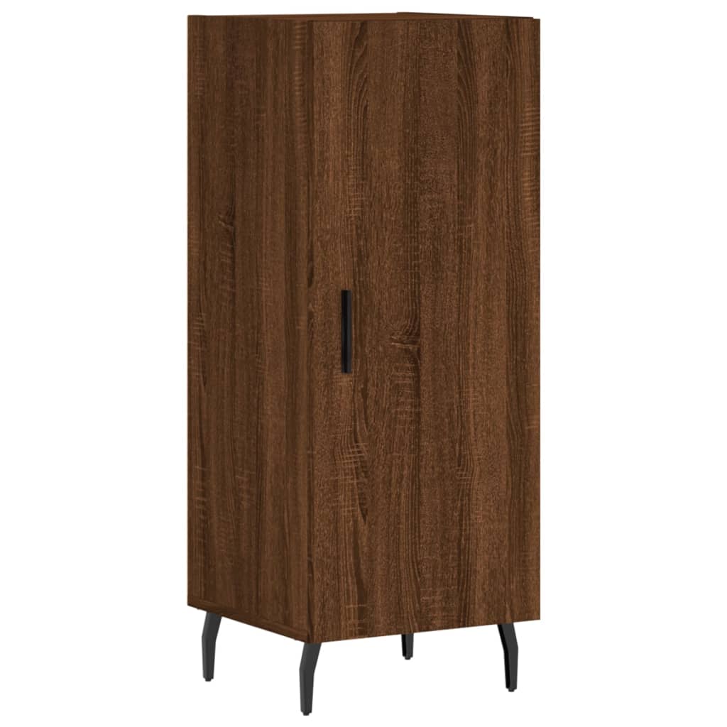 vidaXL Aparador alto madera contrachapada roble marrón 34,5x34x180 cm