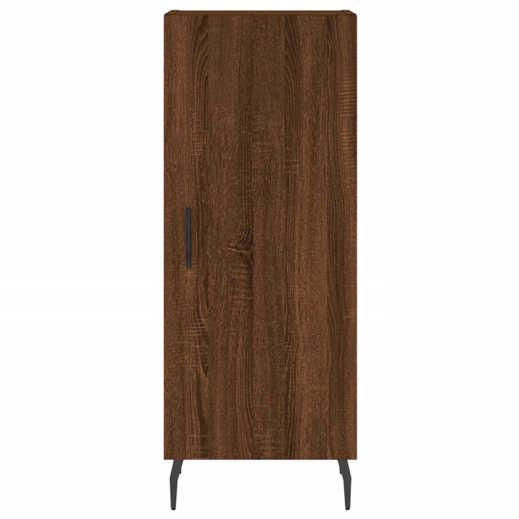 vidaXL Aparador alto madera contrachapada roble marrón 34,5x34x180 cm