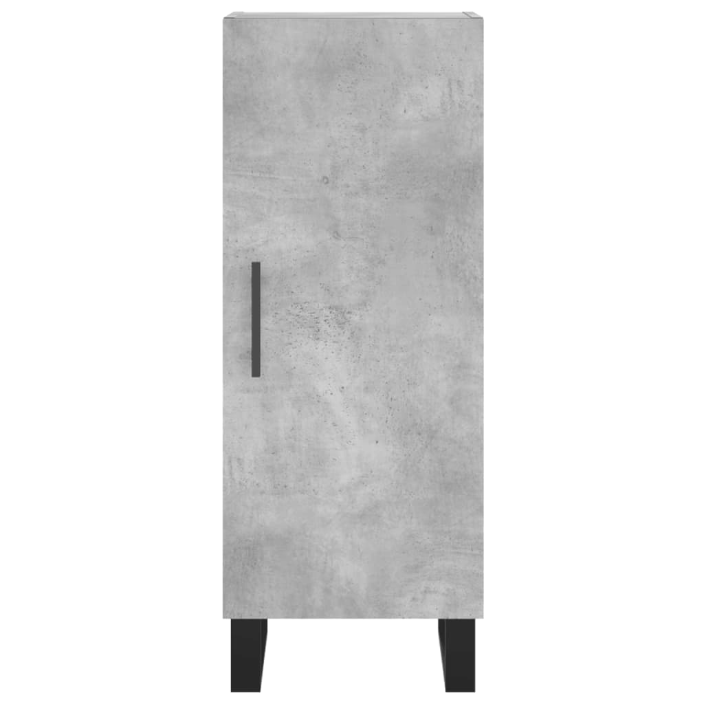 vidaXL Aparador de madera contrachapada gris hormigón 34,5x34x180 cm