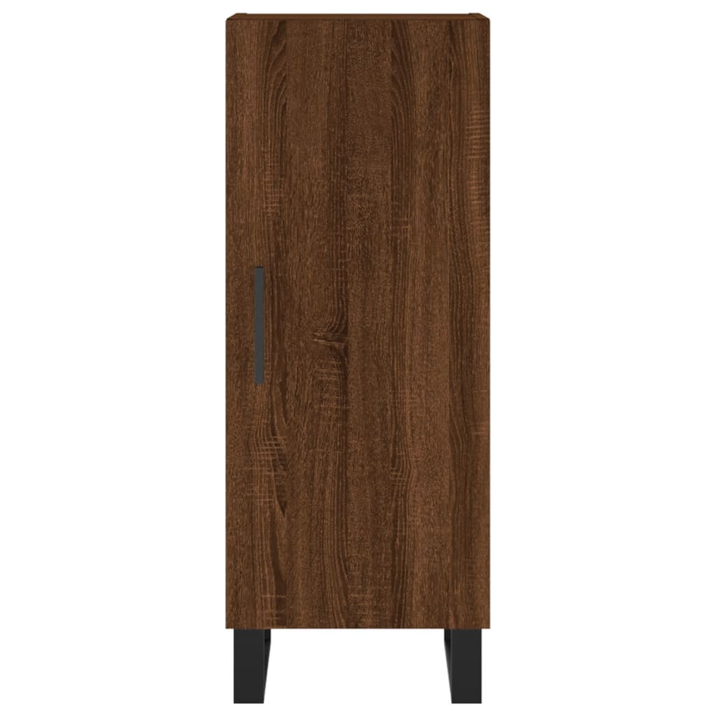 vidaXL Aparador alto madera contrachapada roble marrón 34,5x34x180 cm