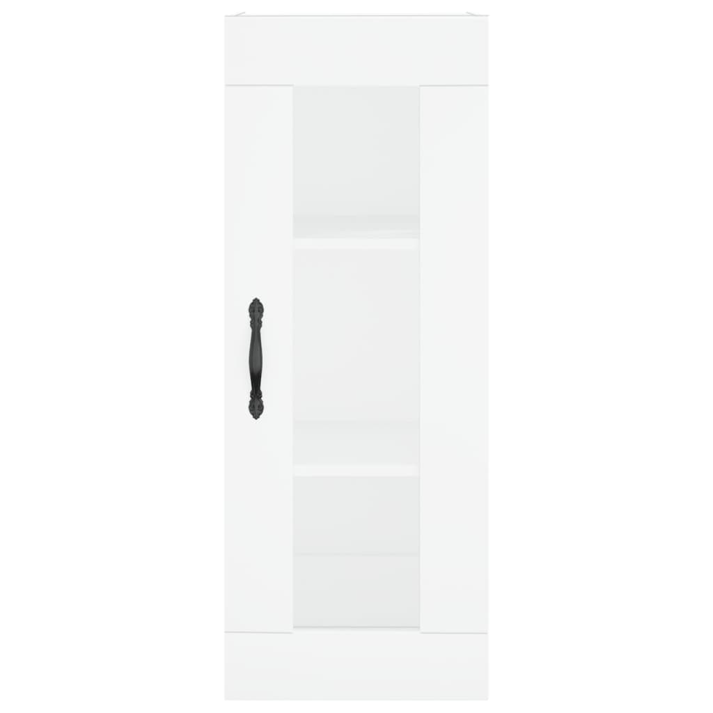 vidaXL Aparador alto madera contrachapada blanco 34,5x34x180 cm