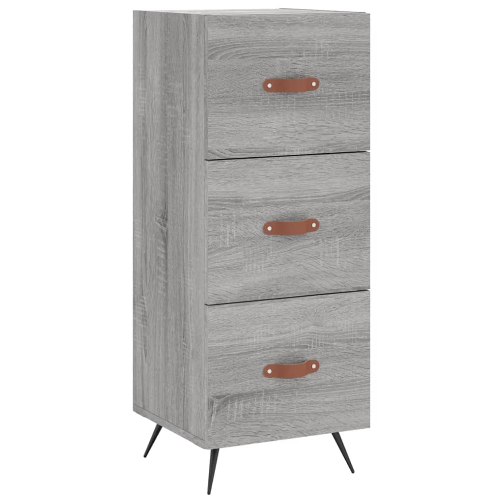 vidaXL Aparador alto madera contrachapada gris Sonoma 34,5x34x180 cm