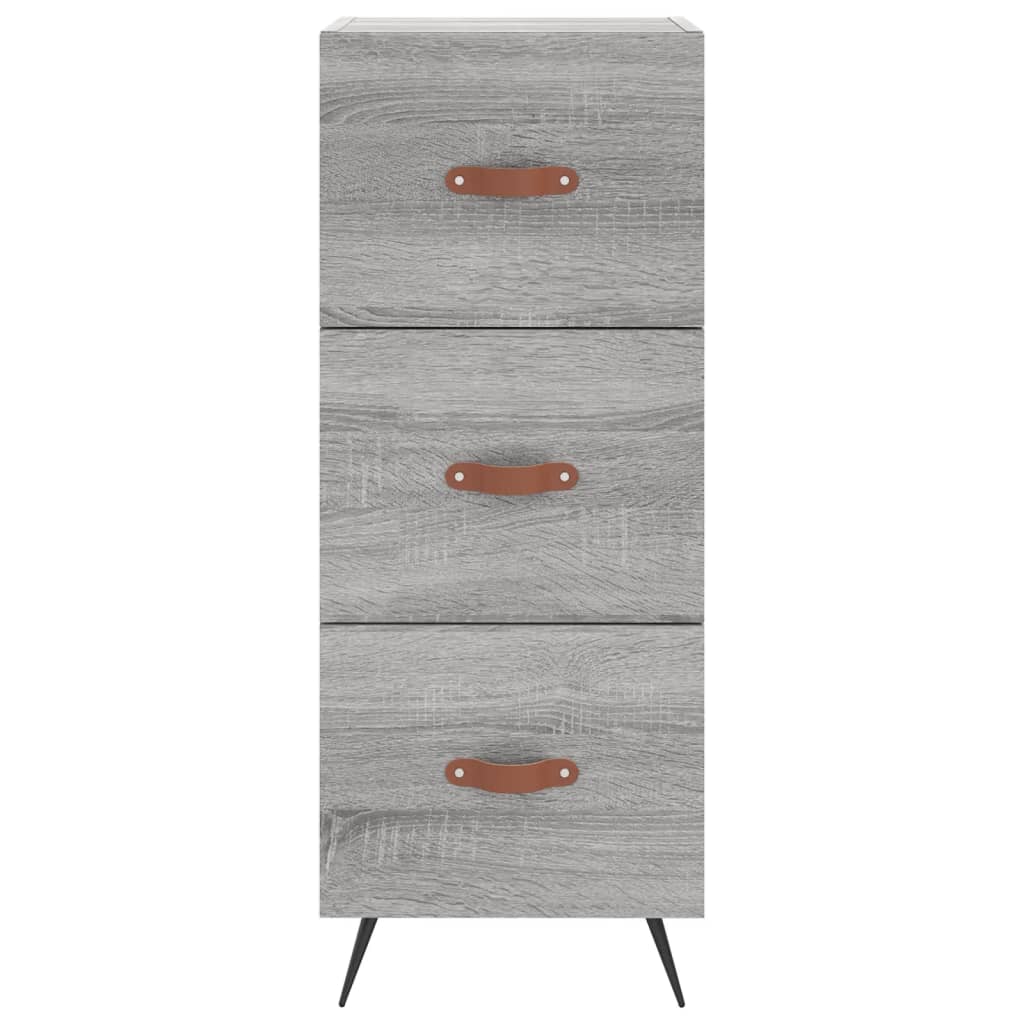 vidaXL Aparador alto madera contrachapada gris Sonoma 34,5x34x180 cm