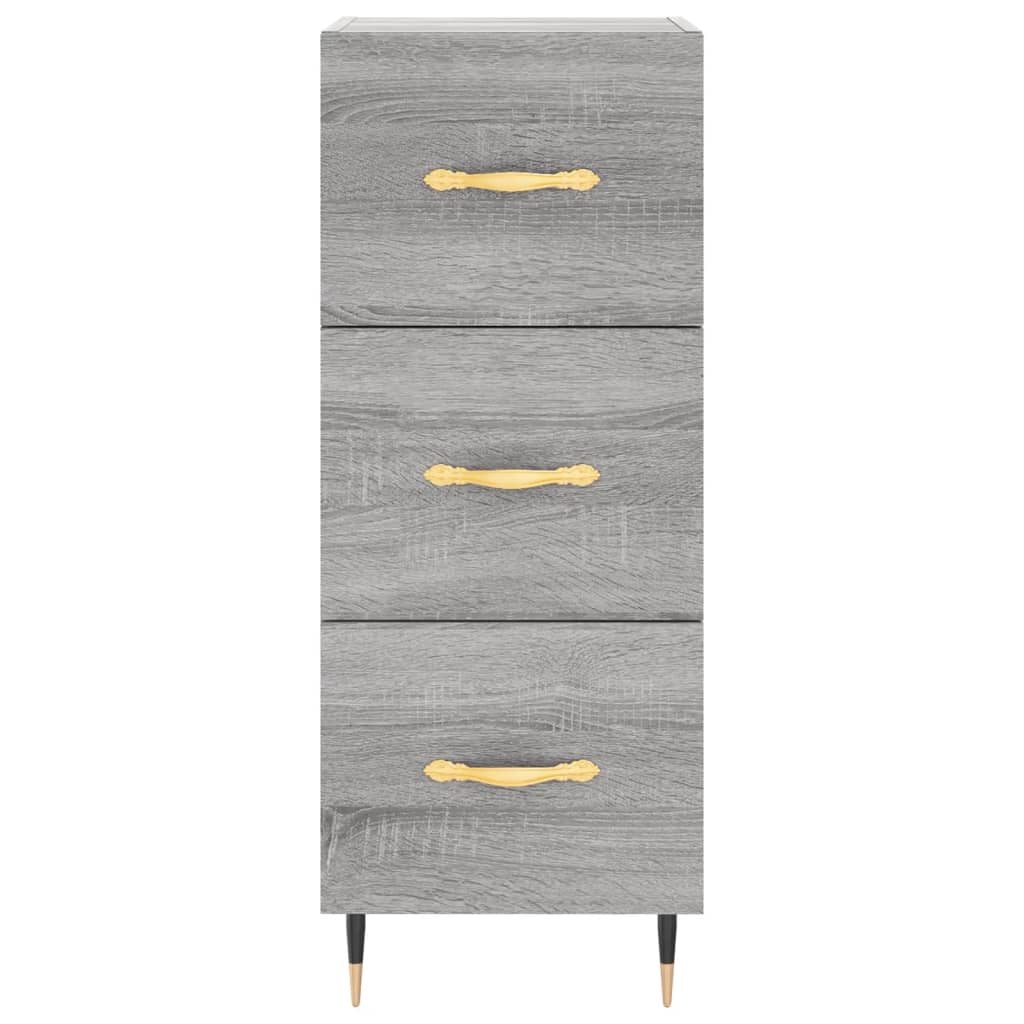 vidaXL Aparador alto madera contrachapada gris Sonoma 34,5x34x180 cm