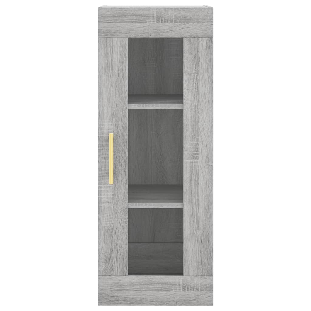 vidaXL Aparador alto madera contrachapada gris Sonoma 34,5x34x180 cm